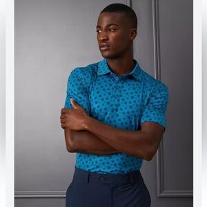 NWT G/FORE Sketch Skull Patterned Golf Polo Collared Shirt Small Activewear